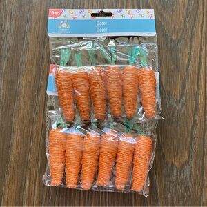 2 Packs of Jute Carrot Easter Décor, 6-ct each